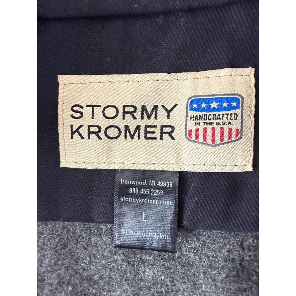 Stormy Kromer The Buttonless Vest Women Large Gray Wool Blend Handcrafted USA - Picture 3 of 6